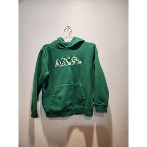 Vans Green Hoodie Youth L 12-14 Loose Fit Embroidered Logo Pullover